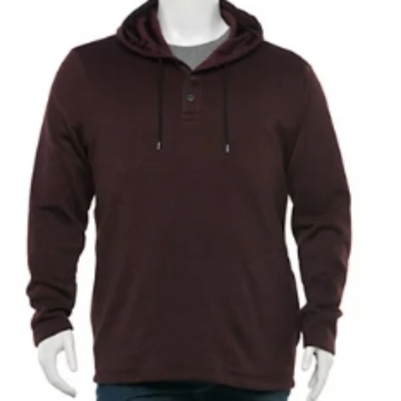 Sonoma Plum super soft fleece zip up jacket, Big&tall, Size L Tall - Picture 1 of 5
